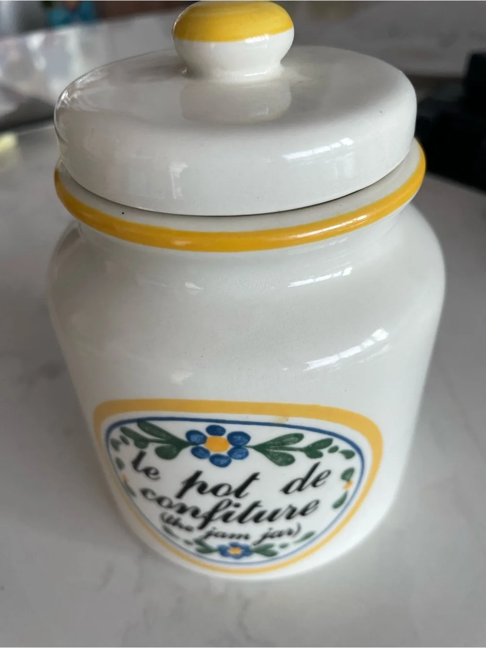 Vintage Sigma Tastesetter La Leçon de Français Jam Jar Le Pot de Confiture